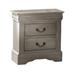 Rosalind Wheeler Edmonia 2 - Drawer Solid Wood Nightstand in Antique Gray Wood in Brown | 23.54 H x 15.67 W x 21.65 D in | Wayfair