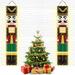 Nutcracker Christmas Decorations Nutcrackers Banners Porch with LED String Lights Xmas Nutcracker Outdoor Banners for Indoor & Outdoor Home Wall Front Door Apartment Party - 0.98 x 5.91 ft