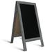 BizChair Vintage Graywash Wooden A-Frame Chalkboard / Sidewalk Chalkboard Sign / Large 40 x 20 Sturdy Sandwich Board / A Frame Restaurant Message Board