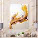 Ivy Bronx White & Gold Fusion II - Graphic Art on Canvas Canvas, Cotton in Indigo/White/Yellow | 20 H x 12 W x 1 D in | Wayfair