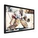 Red Barrel Studio® Hockey Goalie on Ice During Game III - Graphic Art on Canvas Metal in Red/White/Yellow | 16 H x 32 W x 1 D in | Wayfair