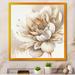 Red Barrel Studio® Blooming Beige Floral Design I - Floral & Botanical Canvas Wall Art Canvas in Brown/White | 30 H x 30 W x 1 D in | Wayfair