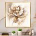 House of Hampton® Blooming Beige Floral Design IV - Floral & Botanical Canvas Wall Art Canvas in Brown/White | 16 H x 16 W x 1 D in | Wayfair