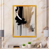 Ivy Bronx , White & Gold Expression III - Modern Canvas Wall Art Metal in Black | 40 H x 30 W x 1.5 D in | Wayfair B7207FAAFF2E44B5AD75928782EADC10