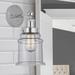 Breakwater Bay Chepachet 1 Light Steel Armed Sconce Glass/Metal in Gray | 12.75 H x 6 W x 7.75 D in | Wayfair 9E2574C0F8354AA0ACBAFF0974DDBEB8