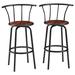 17 Stories Swivel Bar Stool Wood/Metal in Black/Brown | 39.5 H x 17.8 W x 17.8 D in | Wayfair CACB54EEBCBD47A5986077F96863C82F