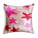 Everly Quinn Silk/Velvet Throw Square Pillow Cover & Insert Silk/Down/Feather/Velvet in Pink | 16 H x 16 W x 3 D in | Wayfair