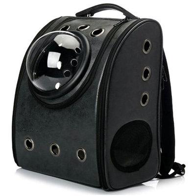 Tucker Murphy Pet™ Portable Travel Pet Carrier Backpack Plastic in Black, Size 15.0 H x 13.0 W x 8.0 D in | Wayfair