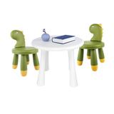 Zoomie Kids Aaron-Matthew Kids Round Play Table & Chair Set Plastic in Green | 19 H x 24 W in | Wayfair AA15337BF462416C9D16A504F00EFB57