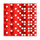 GSE Games & Sports Expert Set of 25 19mm Vegas Casino Style Matching Serial Number Craps Dice Set for Dice Stacking Yahtzee Dice Games Other Dice Game - Red