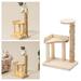 Hesroicy 1/12 Cat Climbing Post Model Cute Miniature Handmade Craft Pretend Toy Furniture Decor Wooden Cat Scratcher Mini Furniture Model Dollhouse Decoration