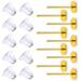100 Pairs 5mm Hypoallergenic Gold Stainless Steel Earring Posts Flat Pad Pin Studs and Clear Rubber Earring Backs Jewelry Making Findings (Color : Gold Size : 5mm)