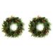 Sullivans Set of 2 Artificial Pine and Antler Wreath 28 H Green