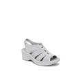 Women's Finale Gladiator Sandal by BZees in Silver Shimmer Fabric (Size 11 M)