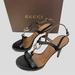 Gucci Shoes | Gucci Black Nero Leather Silver Horsebit Slingback Stiletto Heels 37 1/2 | Color: Black/Silver | Size: 37.5eu
