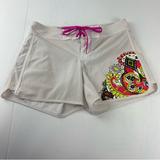 Athleta Swim | Athleta Womens 4 Swim Shorts Board Shorts White Boho Paisley | Color: White | Size: 4