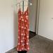 Urban Outfitters Dresses | Floral Maxi Sun Dress | Color: Orange/Red | Size: S
