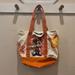 Disney Bags | Disney Hawaiian Themed Mickey Mouse Canvas Tote Bag | Color: Cream/Orange | Size: Os