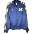 Adidas Jackets & Coats | Adidas Michigan Wolverines Zip Up Jacket U Of M Polyester Track Jacket | Color: Blue/Yellow | Size: Xl