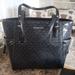 Michael Kors Bags | Michael Kors East/West Voyager Glossy Tote | Color: Black/Silver | Size: 14.75"W X 11"H X 6.25"D