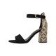 Tamaris Damen Sandaletten, Frauen Sandalen,TOUCHit-Fußbett,high heels,stilettos,offene absatzschuhe,hoher absatz,BLACK COMB,36 EU