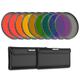 NEEWER 9PCS Full Color Lens Filter Set, 49mm Resin Lens Filters with Red, Orange, Blue, Yellow, Green, Brown, Purple, Pink, Gray Color Available with 2 Pouches, Camera Lens Accessories