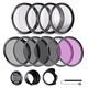 NEEWER 62mm ND/CPL/UV/FLD/Close Up Filter and Lens Accessories Kit with ND2 ND4 ND8, Close Up Filters(+1/+2/+4/+10), Tulip Lens Hood, Collapsible Rubber Lens Hood, Lens Cap, Filter Pouch
