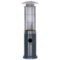 Santini 13.5kW Spiral Flame Gas Patio Heater Anthracite Grey and Stainless Steel