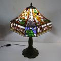 Aorsher - Tiffany Lampe Jaune Vitrail Mission Style Lampe De Table Bureau Chevet Liseuse 16X16X24
