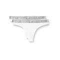 Emporio Armani Damen Emporio Armani Women's Iconic Microfiber Thong Panties, Weiß, S EU