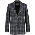 Gerry Weber Damen Blazer mit Karomuster Langarm kariert Blau Karo 44