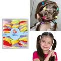 Colorful Rubber Band Kids Girl Colorful Fashion Disposable Rubber Band Elastic Hair Band Thin Small Ponytail Hair Elastics Daily Life Big Size Barrettes C
