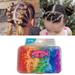 Colorful Rubber Band Kids Girl Colorful Fashion Disposable Rubber Band Elastic Hair Band Thin Small Ponytail Hair Elastics Daily Life Big Size Barrettes E