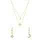 Lucardi - Set 925 Silber Schmuck-Set Damen