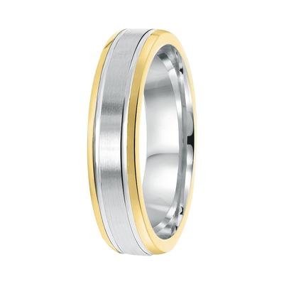 Lucardi - Ringe 'Sofia' 925 Silber - silbern-goldfarbig Herrenschmuck 1 ct Herren (129.99 € / 1 ct) Image
