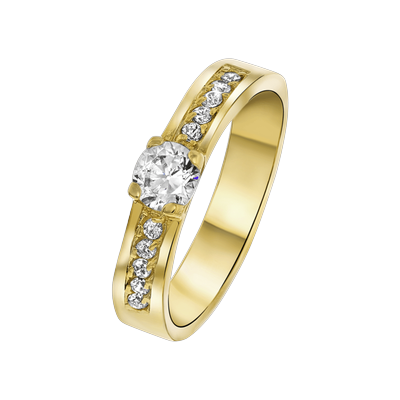Lucardi Ringe Stahl Gold - 52mm Herren Image