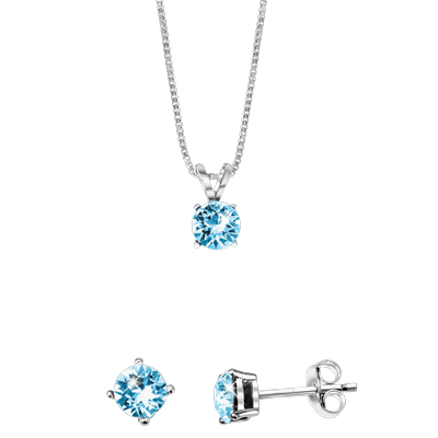 Lucardi Set 925 Silber - Aqua 42.0mm Damen