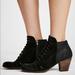 Free People Shoes | Free People Loveland Black Leather Suede Ankle Boots Size 38 Woven Cutouts Sz 8 | Color: Black | Size: 8