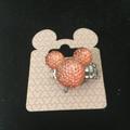 Disney Jewelry | Disney Park "Mickey Mouse Silhouette" Pink Iridescent Ring, Circa 2017 | Color: Pink/Silver | Size: Os