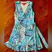 Lilly Pulitzer Dresses | Lilly Pulitzer Romper Wrap Dress Size Xxs | Color: Blue | Size: Xxs