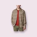Columbia Shirts | Columbia Men's Cornell Woods Flannel Long Sleeve Button Down With Raw Hem Size M | Color: Cream | Size: M