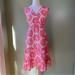 Lilly Pulitzer Dresses | Lilly Pulitzer Womens Skyla Silk Blend Ruffle Tier Sleeveless Sheer Dress-Size 6 | Color: Orange/Pink | Size: 6