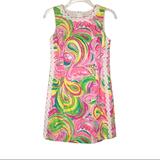 Lilly Pulitzer Dresses | Lilly Pulitzer Retro Mila Sleeveless Shift Dress All Nighter Flamingo Print | Color: Green/Pink | Size: 2