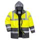 Portwest S466 Men's Waterproof Hi Vis Traffic Jacket - Reflective Safety Coat Yellow/Black Yellow/Grey, 3X-Large