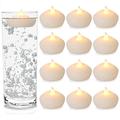 LARDUX 2 Inch Led Floating Candles - 12 PCS Flameless Water Activated Floating Tea Lights Small Fake Floating Tealight Battery Operated for Centerpieces Cylinder Vases Wedding Party Decorations