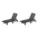 Paradise Adjustable Adirondack Plastic Outdoor Chaise Lounges (Set of 2)