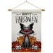 Angeleno Heritage Kitty O Ween Falltime Halloween 28 x 40 in. Double-Sided Decorative Vertical House Flag Set for Decoration Banner Garden Yard Gift