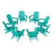 Portside Classic Outdoor Adirondack Chairs (Set of 8)