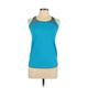 Nike Active Tank Top: Blue Color Block Activewear - Women's Size Small