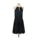 H&M Casual Dress - A-Line: Black Solid Dresses - Women's Size 4